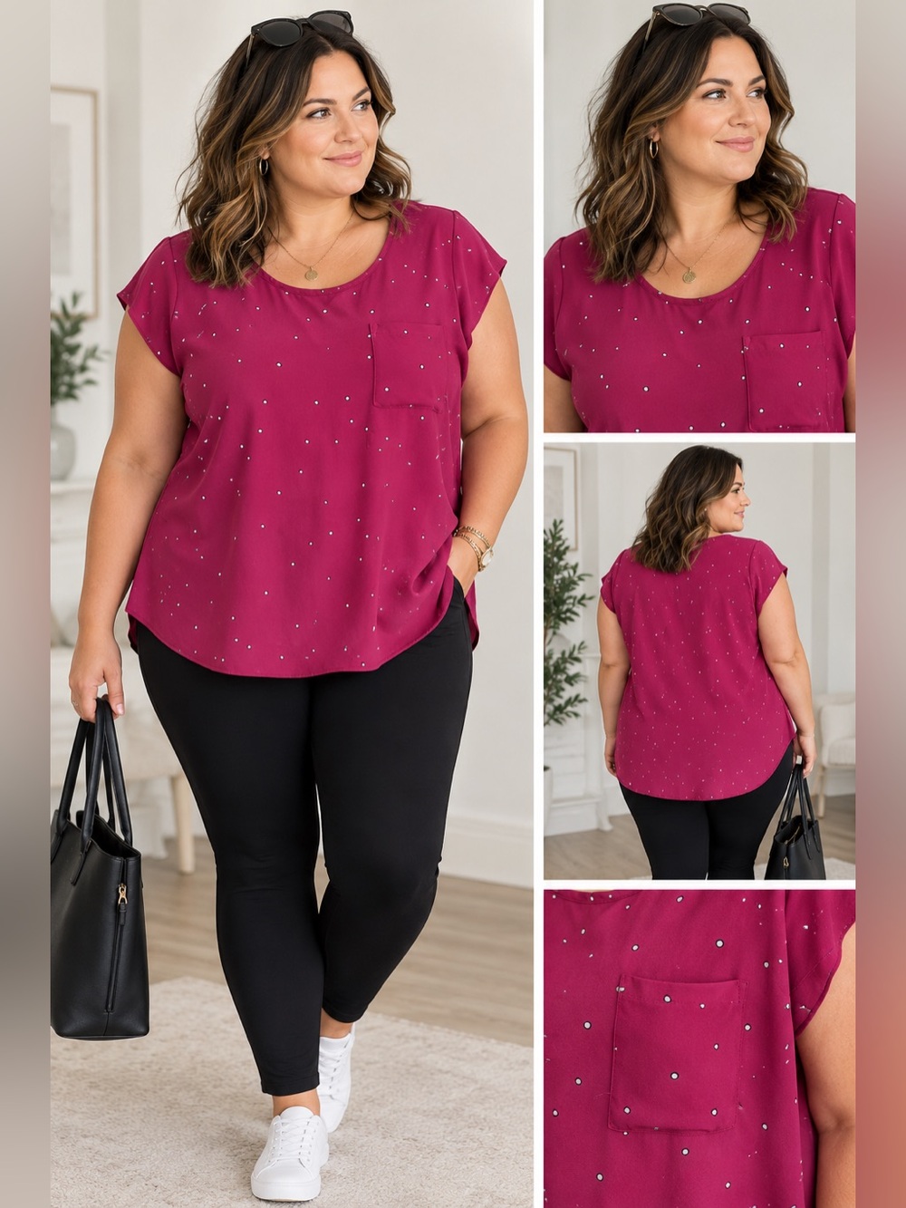 Reitmans Short Sleeve Pocket Top